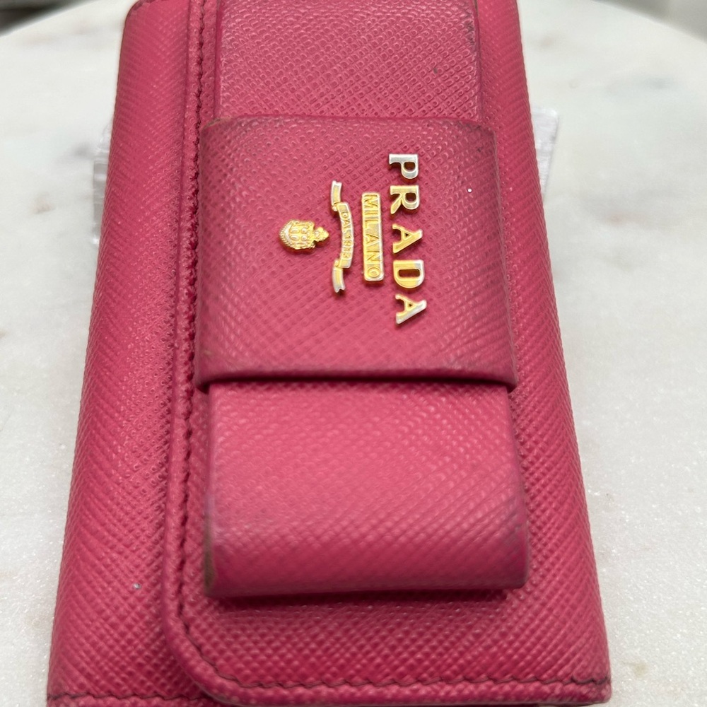 Prada authentic Pink Bow Key Holder Wallet - Picture 3 of 9